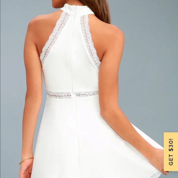 LULUS Reach Out my Hand white skater dress in size small - Picture 4 of 12